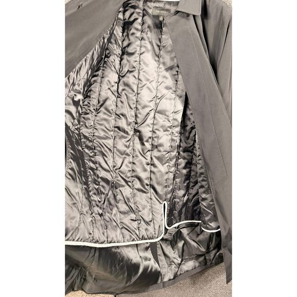 Twinhill Coat Mens 36S Black Hooded Fly Front Thinsulate Lined Overcoat Jacket - Picture 8 of 16